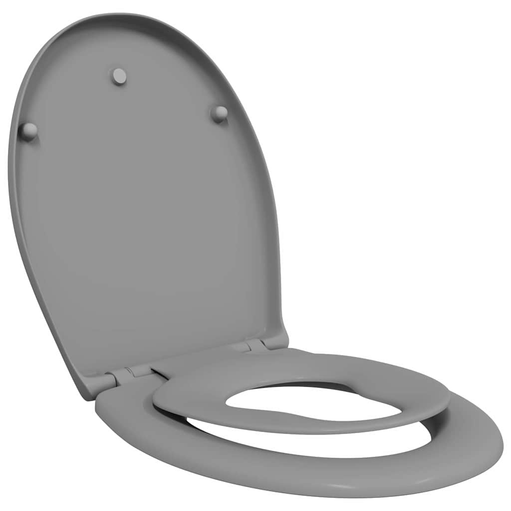 Gyorsan Levehető WC Ülőke Szürke 44.5 x 37.3 x 4.3 cm Duroplast