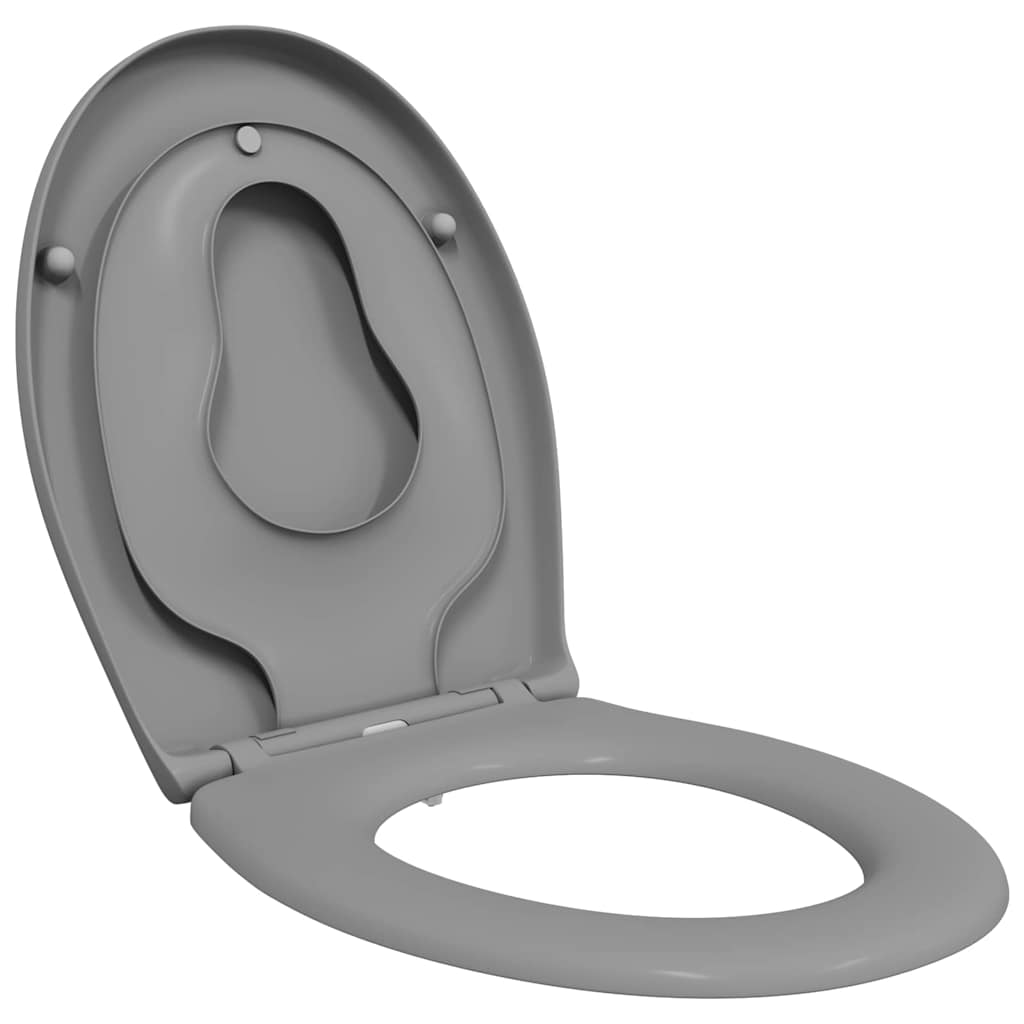 Gyorsan Levehető WC Ülőke Szürke 44.5 x 37.3 x 4.3 cm Duroplast