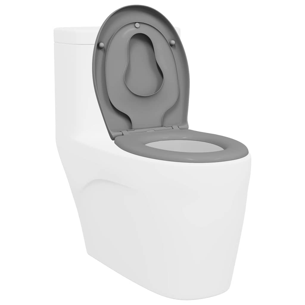 Gyorsan Levehető WC Ülőke Szürke 44.5 x 37.3 x 4.3 cm Duroplast