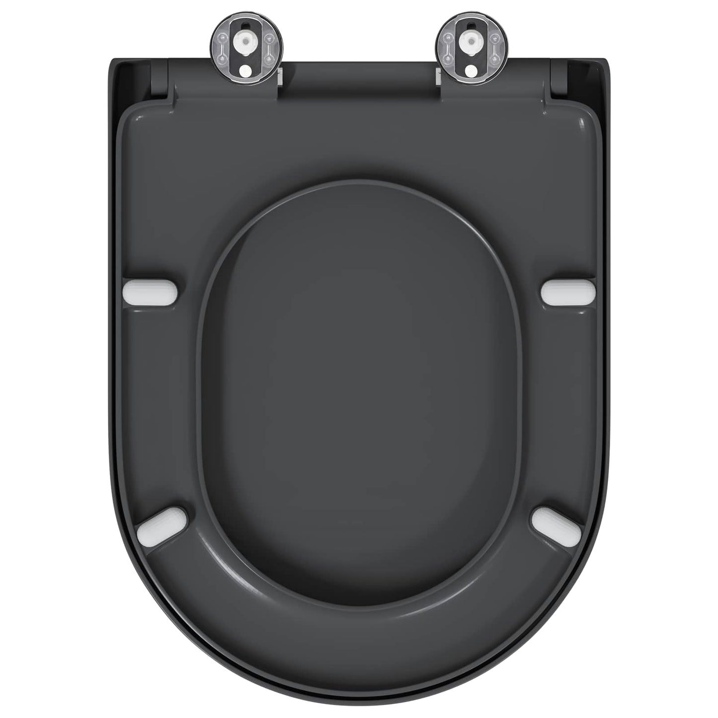 Gyorsan Levehető WC Ülőke Antracit 46.2 x 36 x 4.3 cm Duroplast