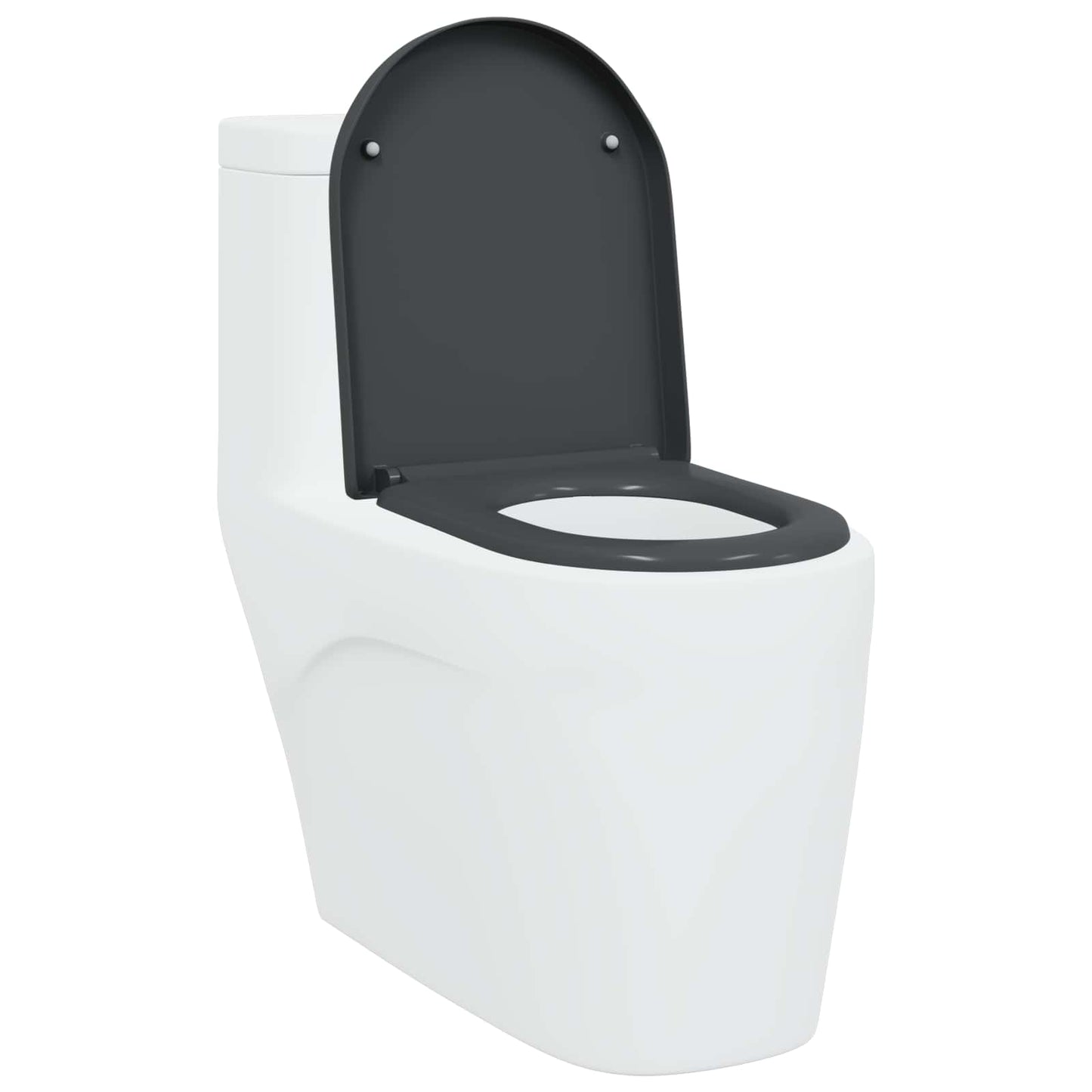 Gyorsan Levehető WC Ülőke Antracit 46.2 x 36 x 4.3 cm Duroplast
