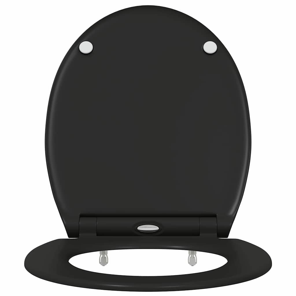 Gyorsan Levehető WC Ülőke Fekete 45.5 x 37.5 x 3.8 cm Duroplast