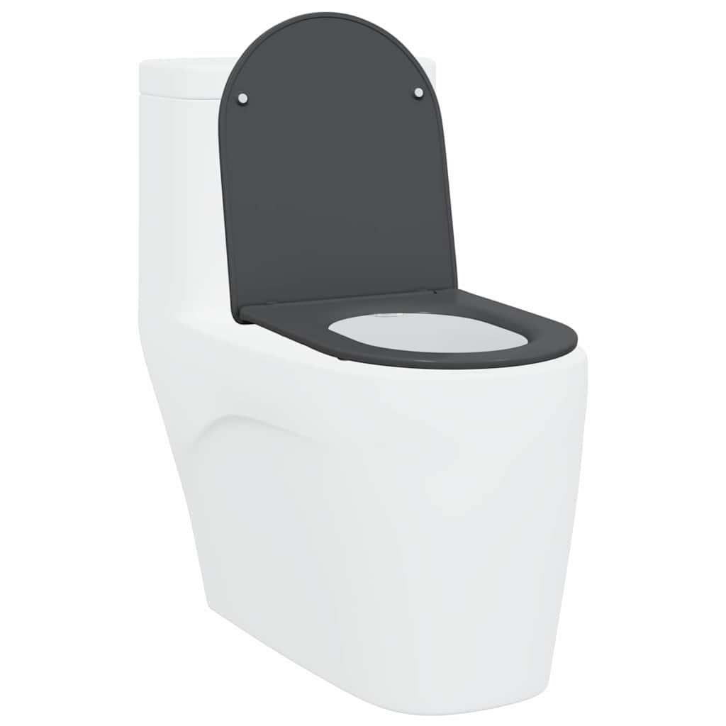Gyorsan Levehető WC Ülőke Antracit 44 x 36.4 x 3.4 cm Duroplast