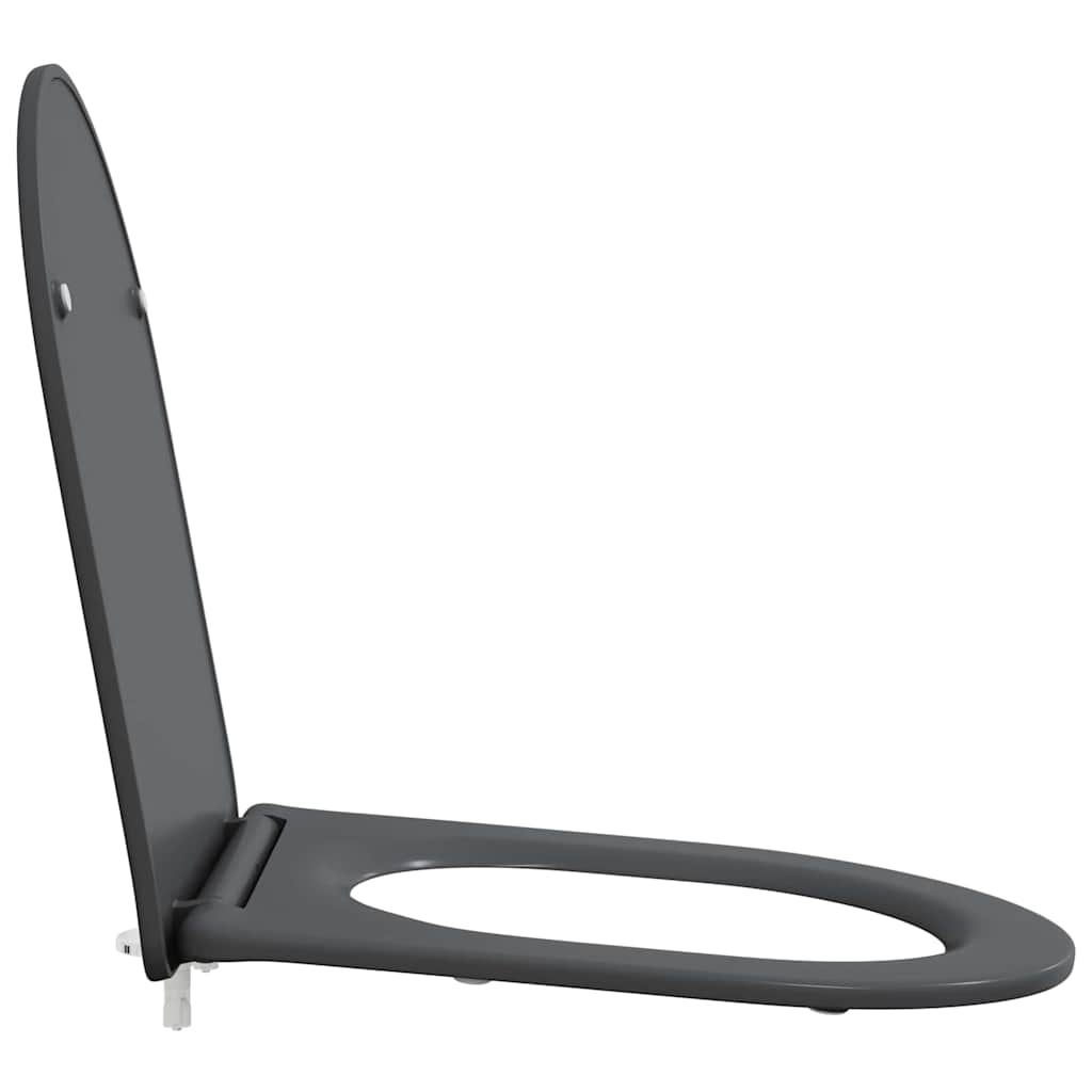 Gyorsan Levehető WC Ülőke Antracit 44 x 36.4 x 3.4 cm Duroplast