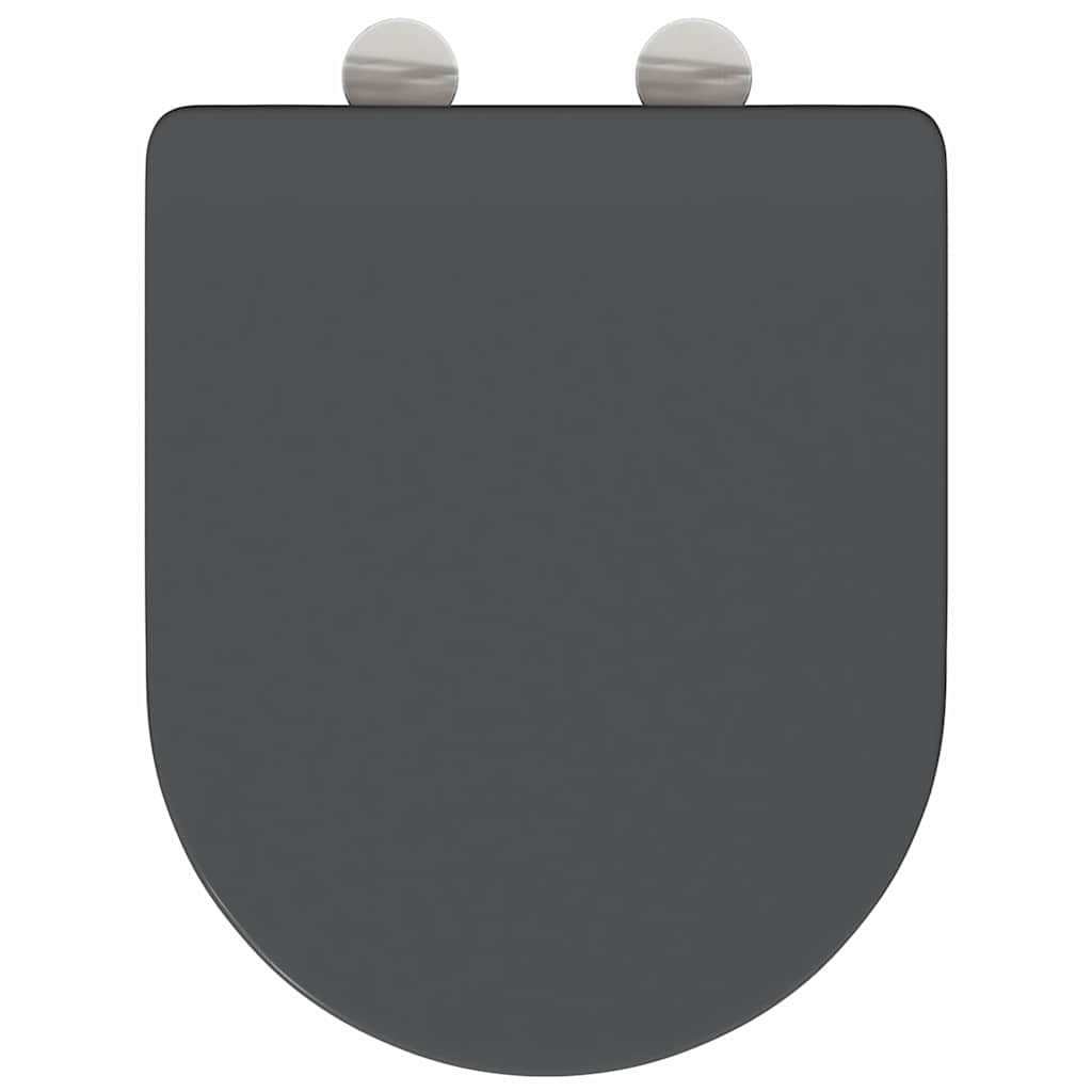 Gyorsan Levehető WC Ülőke Antracit 44 x 36.4 x 3.4 cm Duroplast