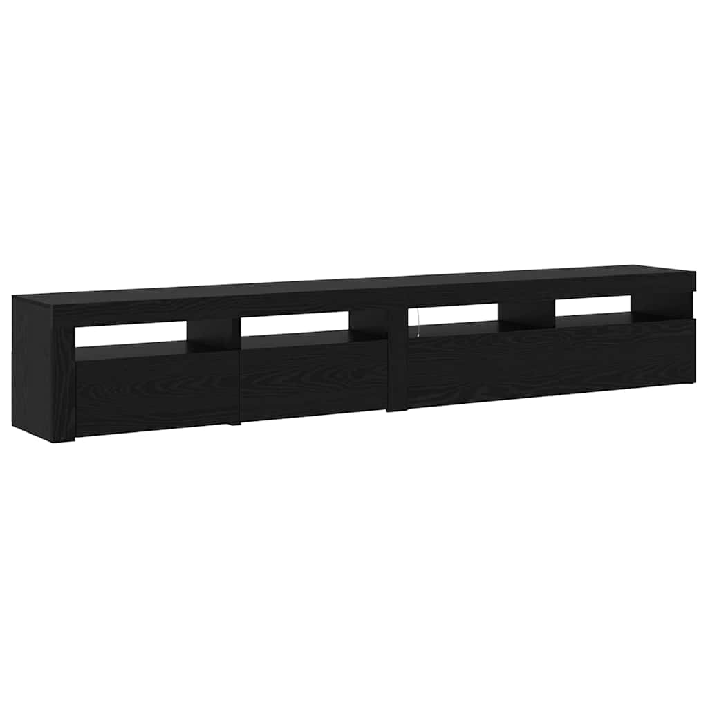 TV Szekrények 2 pcs Musta tammi 240 x 35 x 40 cm Faanyag