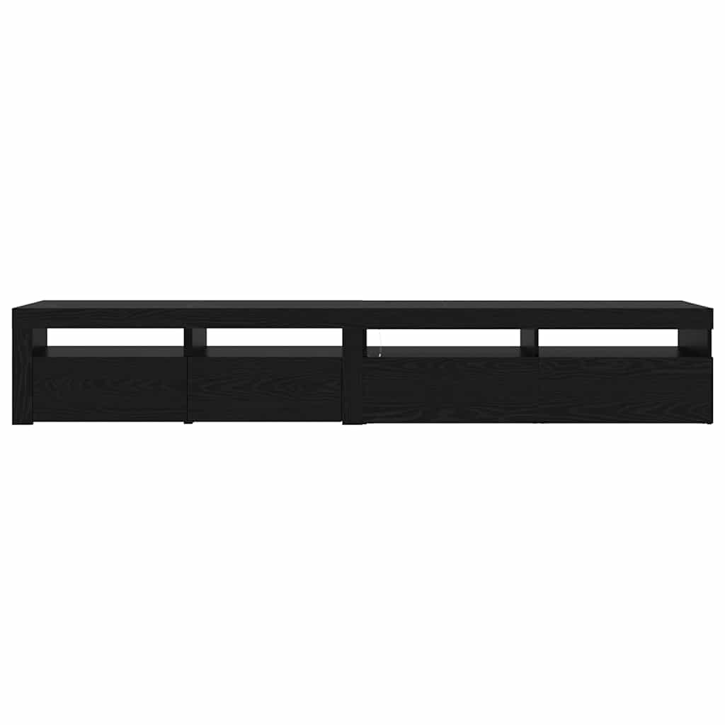 TV Szekrények 2 pcs Musta tammi 240 x 35 x 40 cm Faanyag