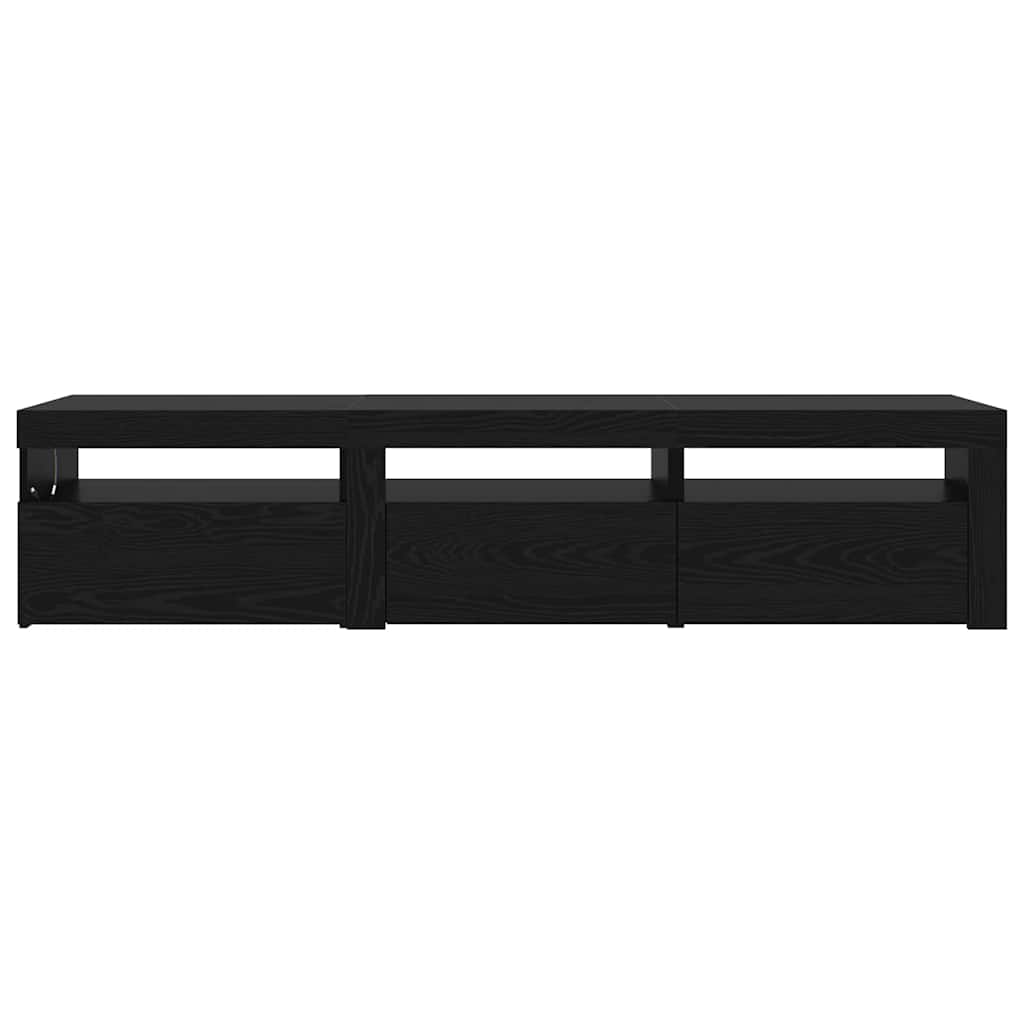 TV Szekrények 2 pcs Musta tammi 180 x 35 x 40 cm Faanyag