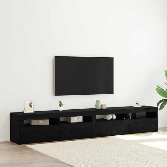 TV szekrény 3 pcs Musta tammi 240 x 35 x 40 cm Faanyag