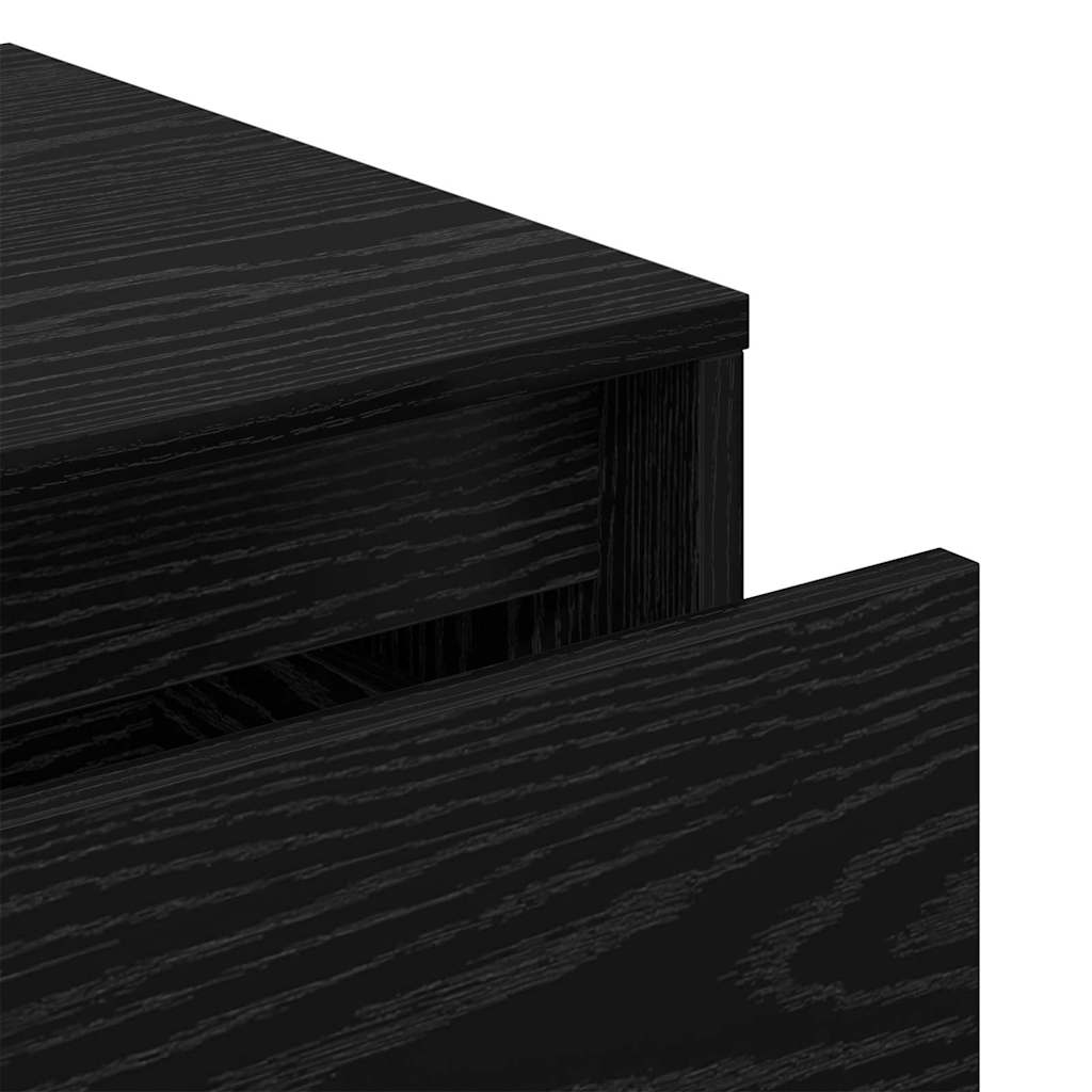 Előszoba bútorkészlet 3 pcs Musta tammi 80 x 31 x 40 cm Faanyag