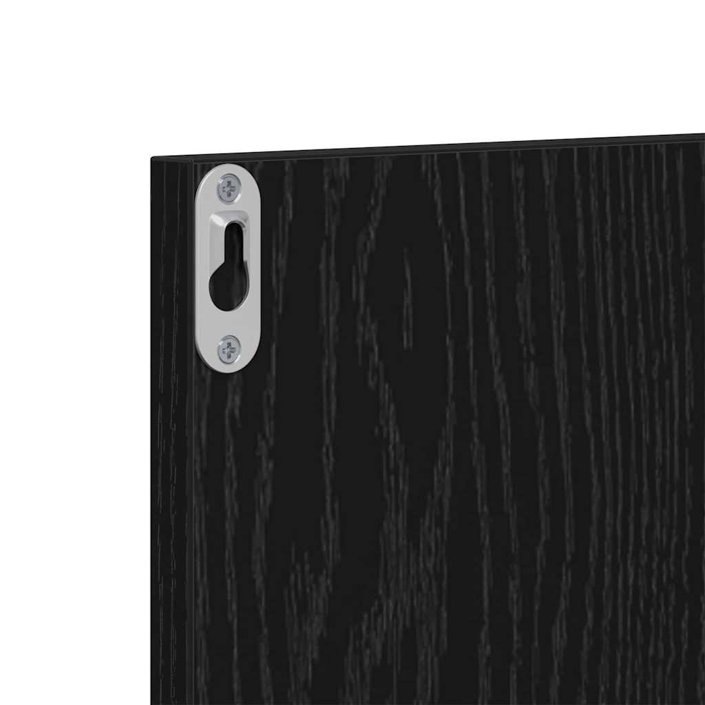 Előszoba bútorkészlet 3 pcs Musta tammi 80 x 31 x 40 cm Faanyag