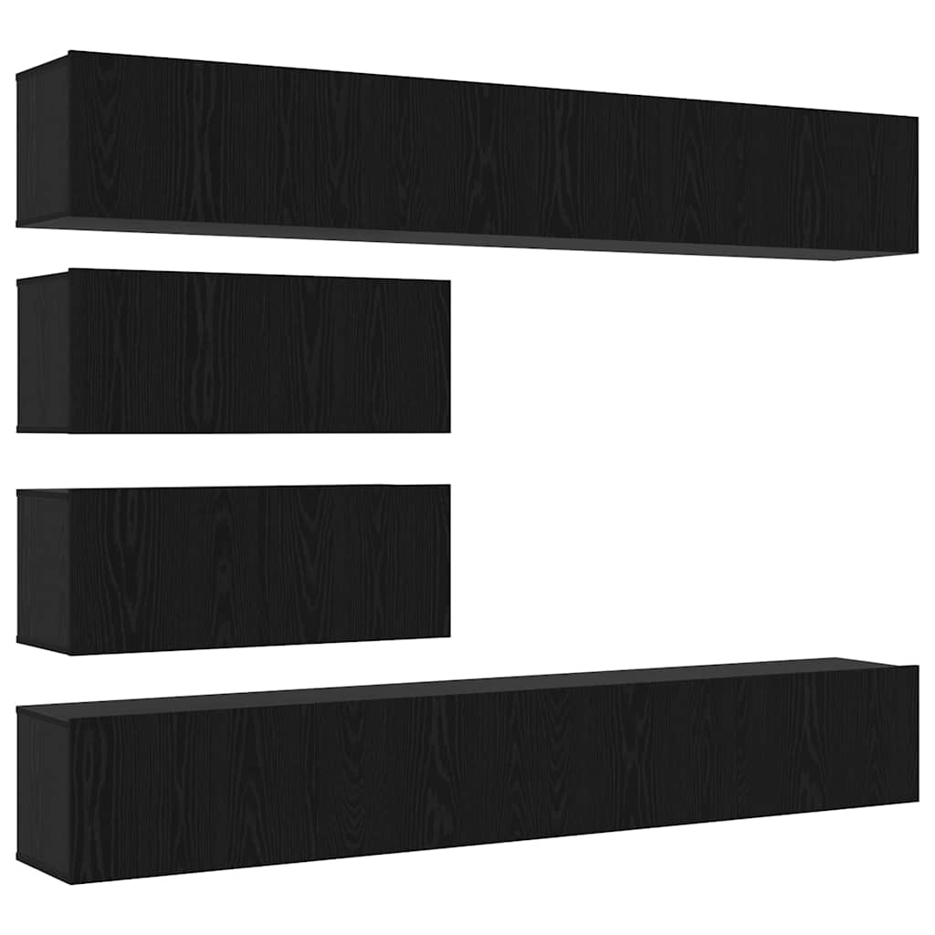 TV szekrény garnitúra 6 pcs Musta tammi 100 x 30 x 30 cm