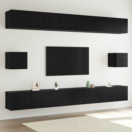 TV szekrény garnitúra 8 pcs Musta tammi 100 x 30 x 30 cm