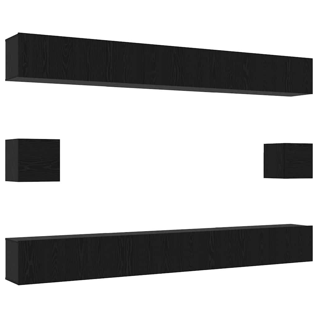 TV szekrény garnitúra 8 pcs Musta tammi 100 x 30 x 30 cm