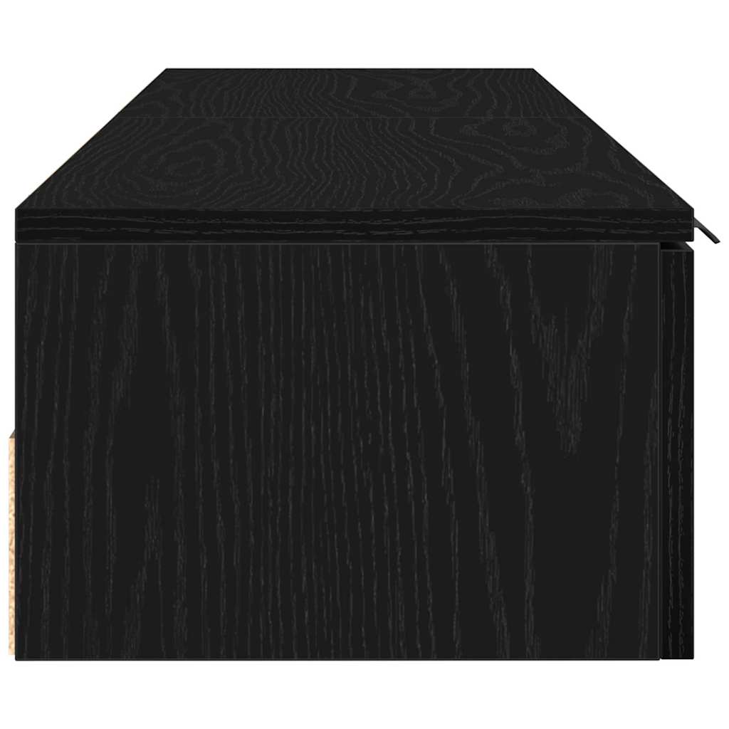 Fali Szekrény fiókkal 2 pcs Musta tammi 68 x 30 x 20 cm Faanyag