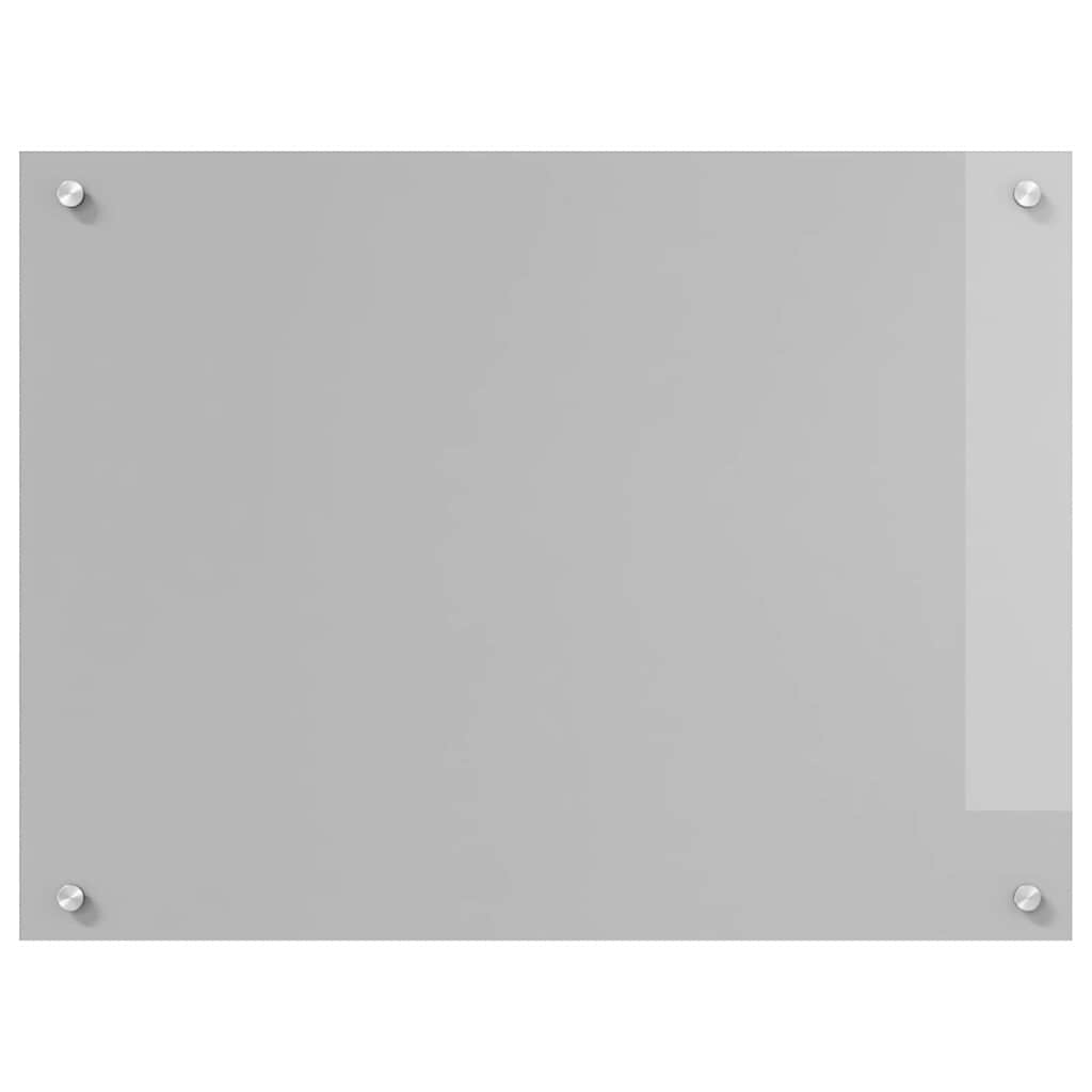 Konyhai Fali Csempe Világosszürke 80x60x0,6 cm Edzett Üveg