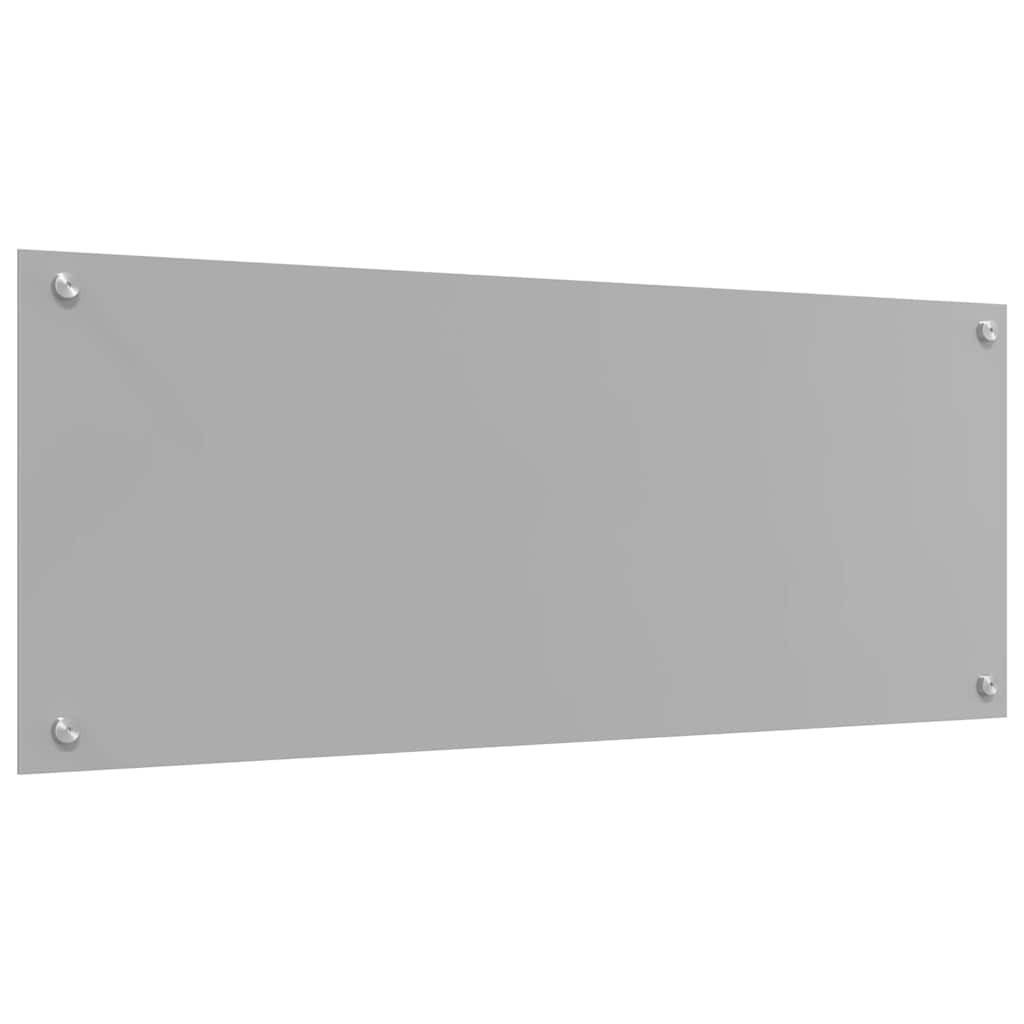 Konyhai Faldekor Világosszürke 100x40x0,6 cm Edzett Üveg