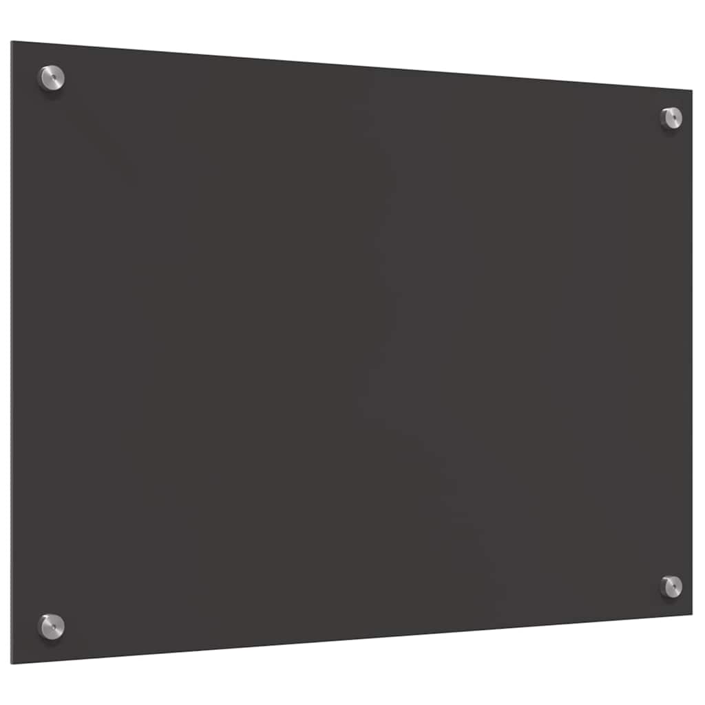 Konyhai Belsőépítészeti Fali Burkolat, Sötétszürke, 70x50x0,6 cm, Edzett Üveg