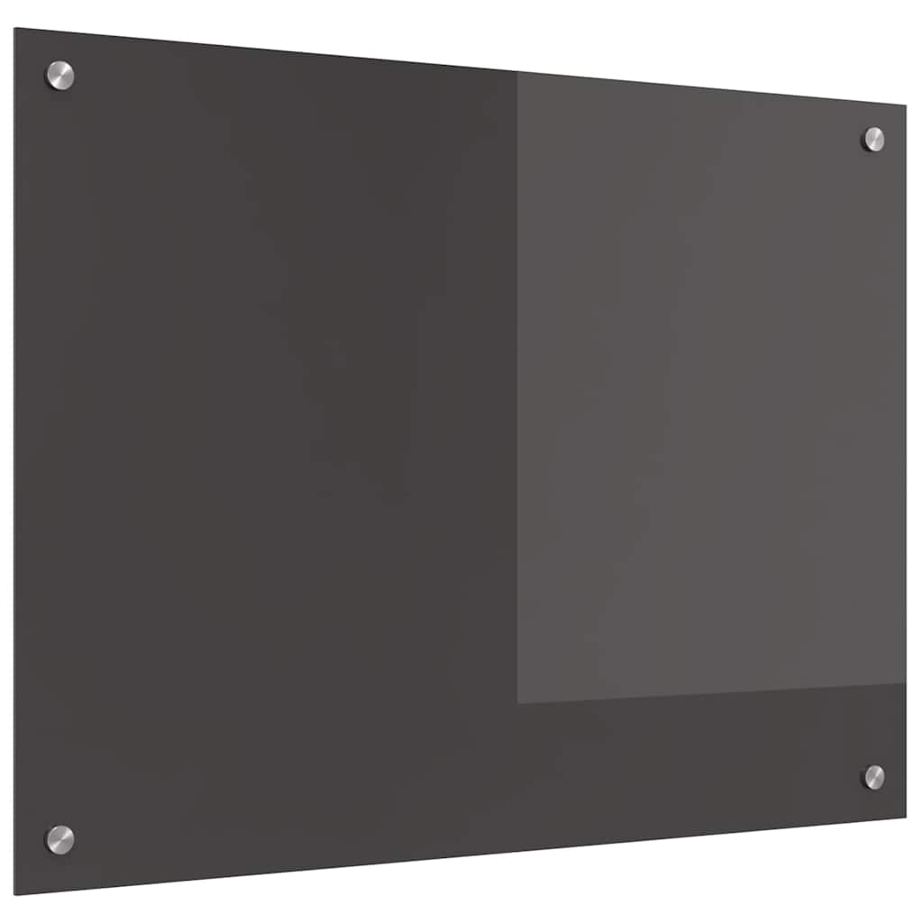 Konyhai Hátfal Sötétszürke - 80x60x0.6 cm Edzett Üveg