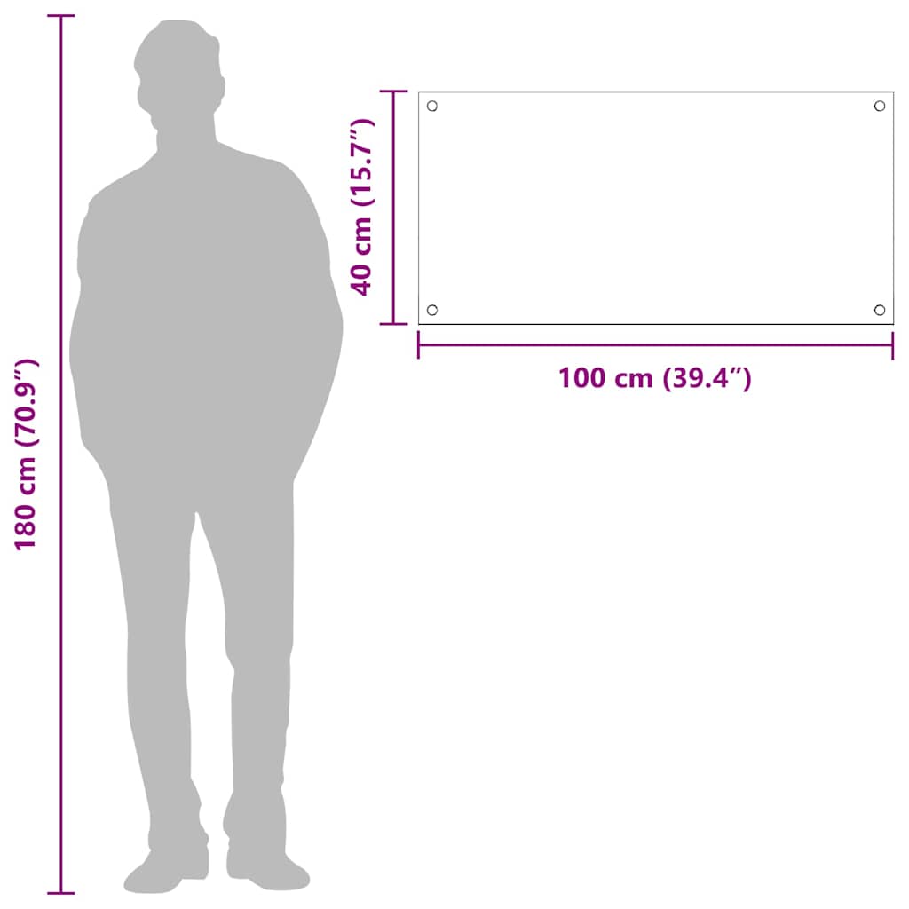 Konyhai Hátfal Sötétszürke 100x40x0,6 cm Edzett Üveg