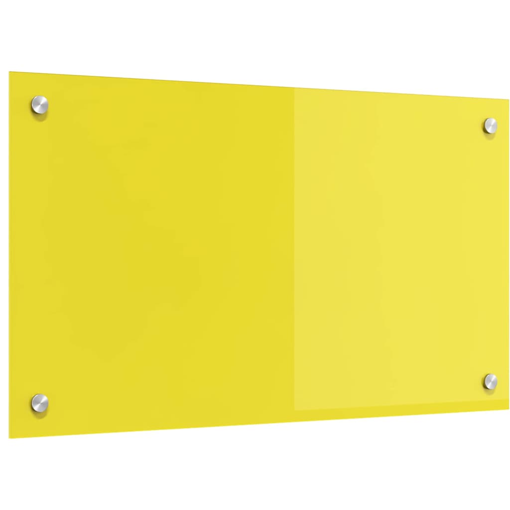 Konyhai Hátfal Sárga 70x40x0,6 cm Edzett Üveg
