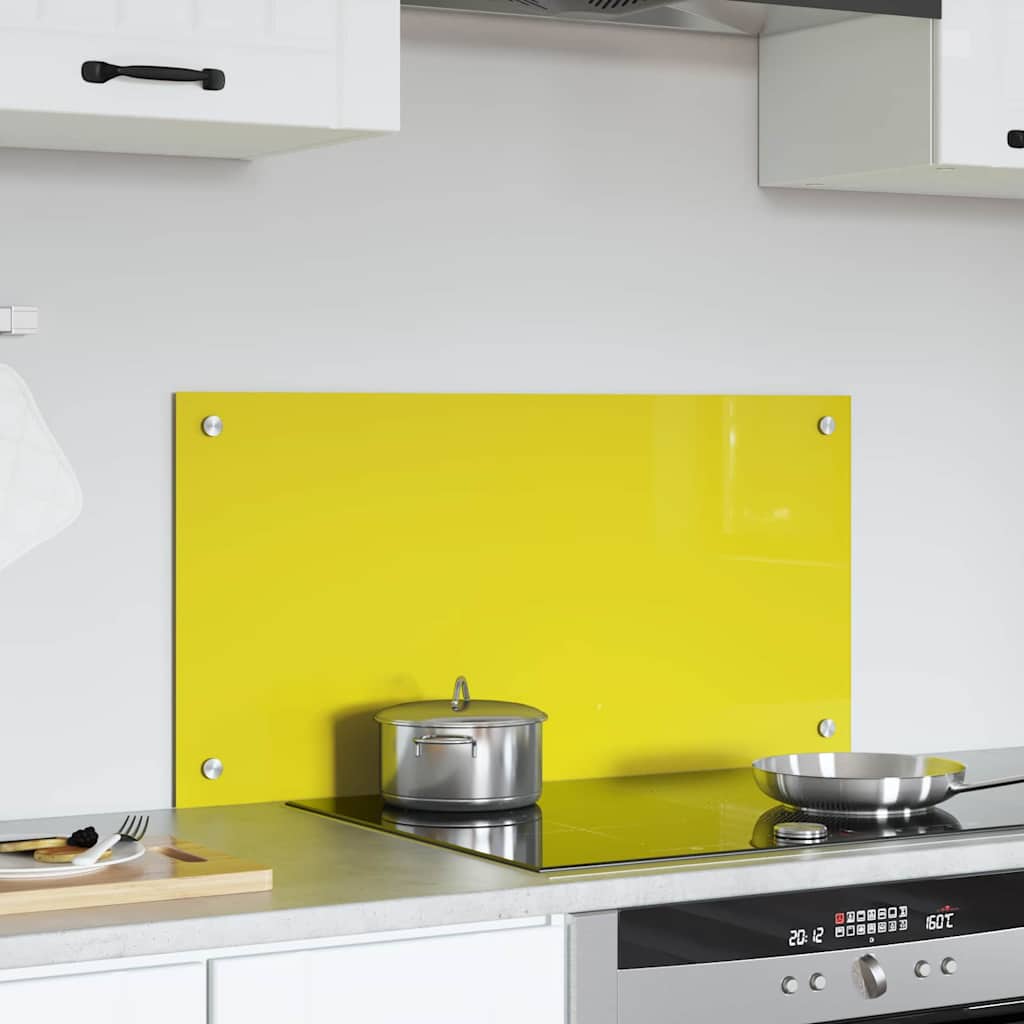 Konyhai Bútorlap Sárga 80x40x0,6 cm Edzett Üveg