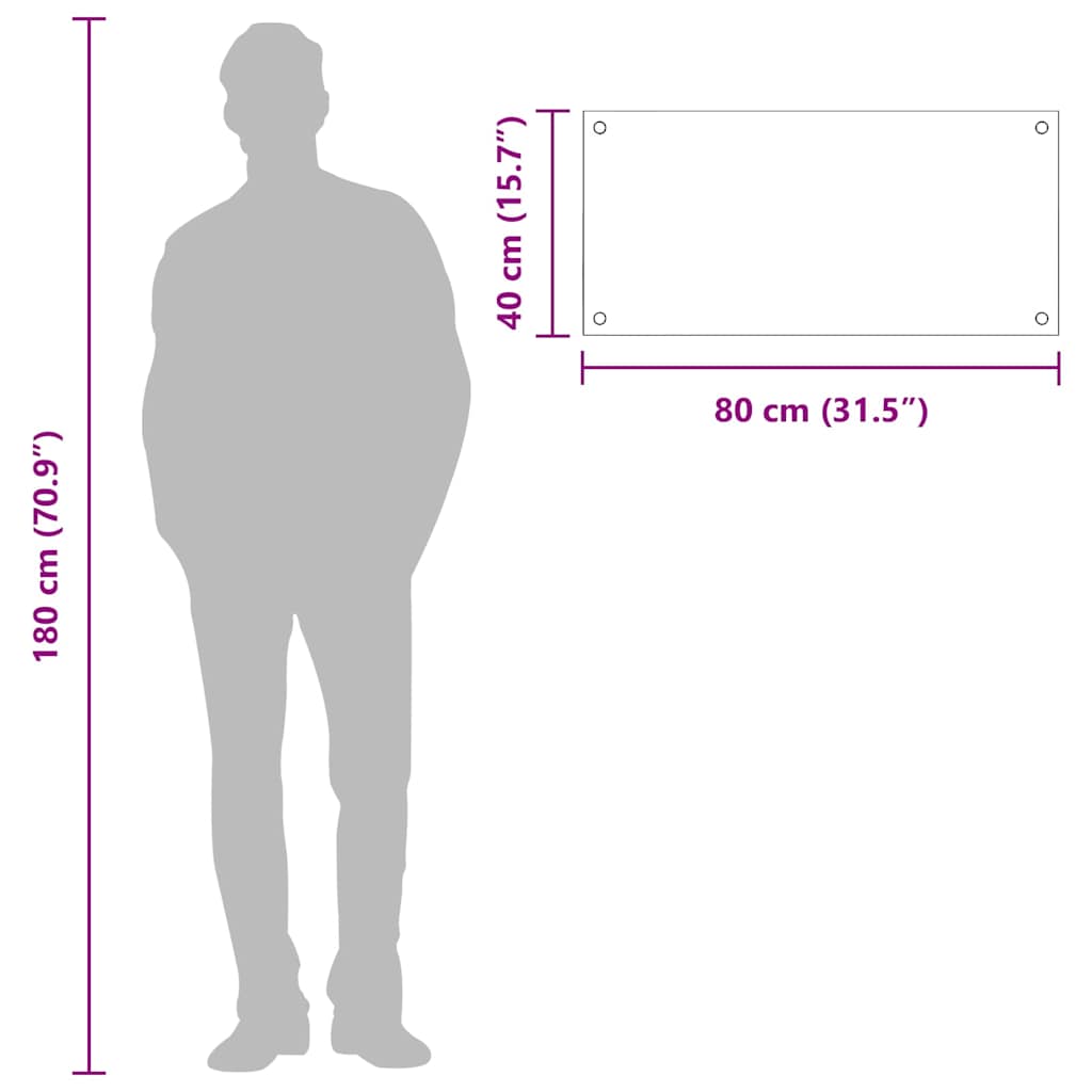 Konyhai Bútorlap Sárga 80x40x0,6 cm Edzett Üveg