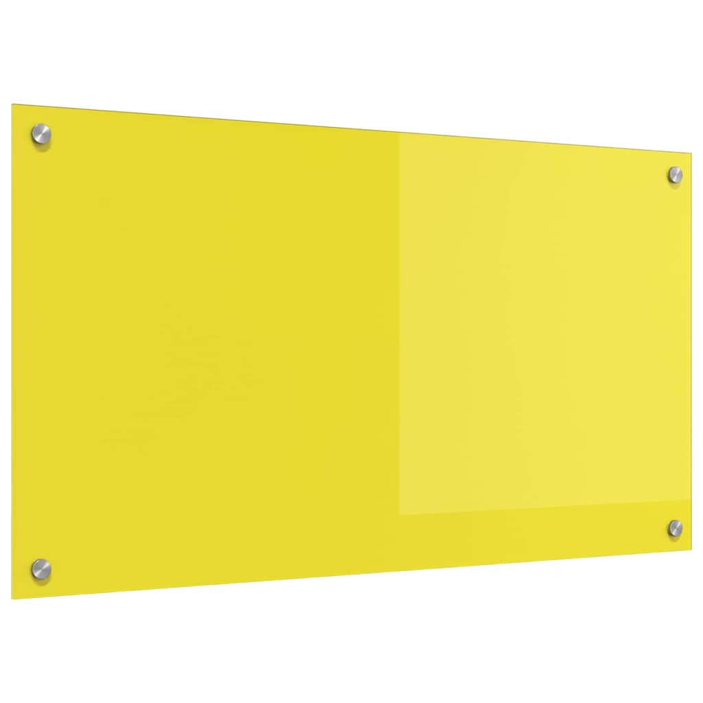Konyhai Fali Csempe Sárga 90x50x0,6 cm Edzett Üveg