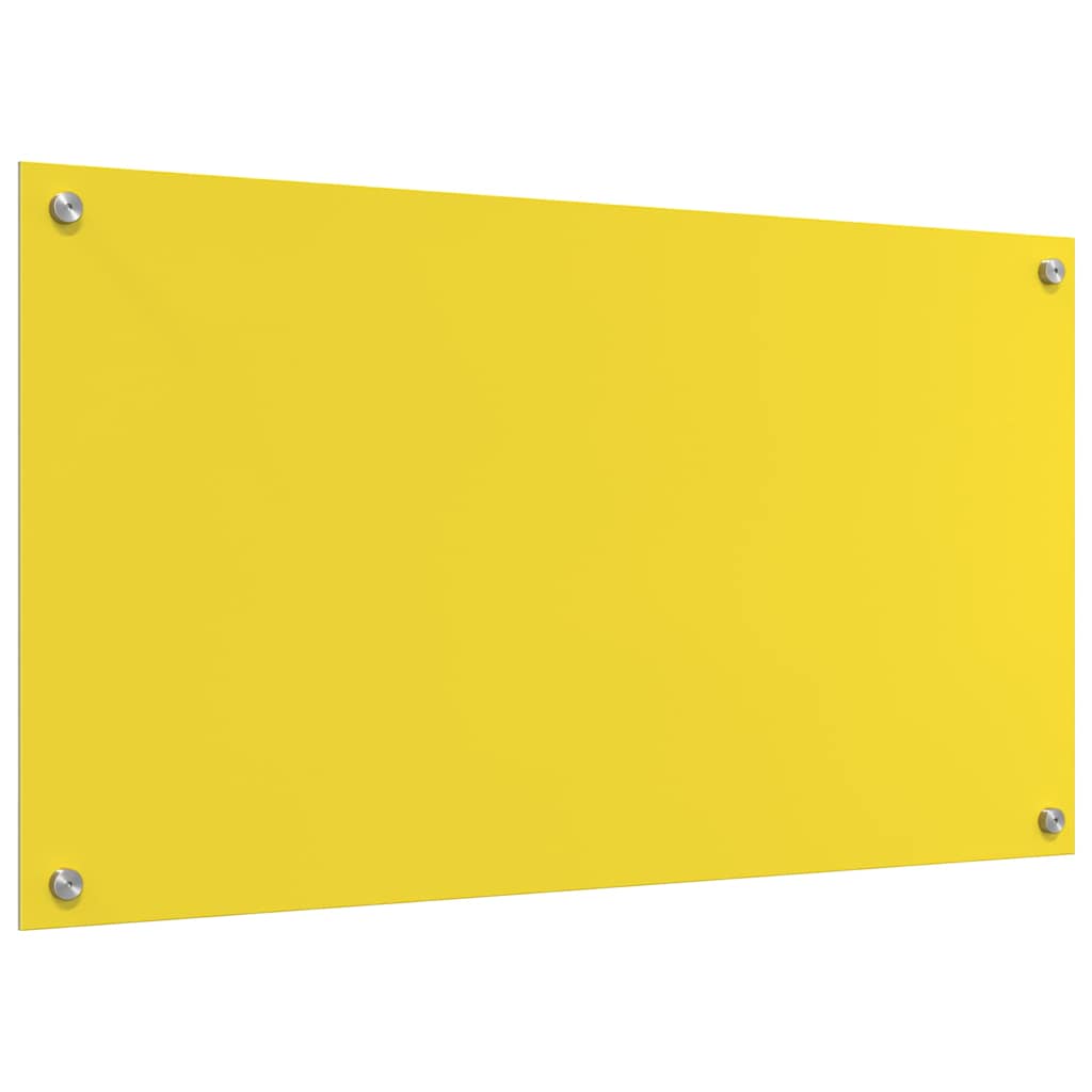 Konyhai Fali Csempe Sárga 90x50x0,6 cm Edzett Üveg