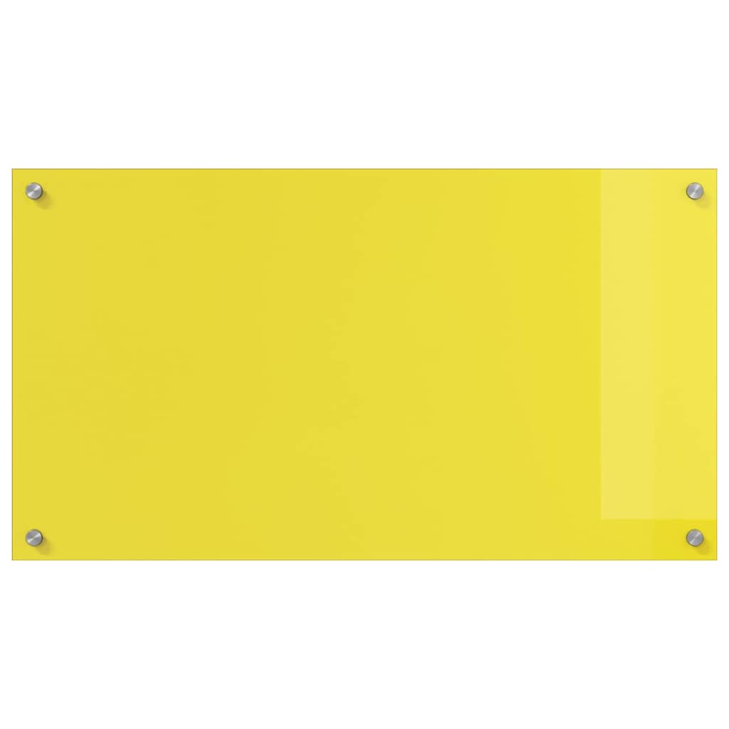Konyhai Fali Csempe Sárga 90x50x0,6 cm Edzett Üveg