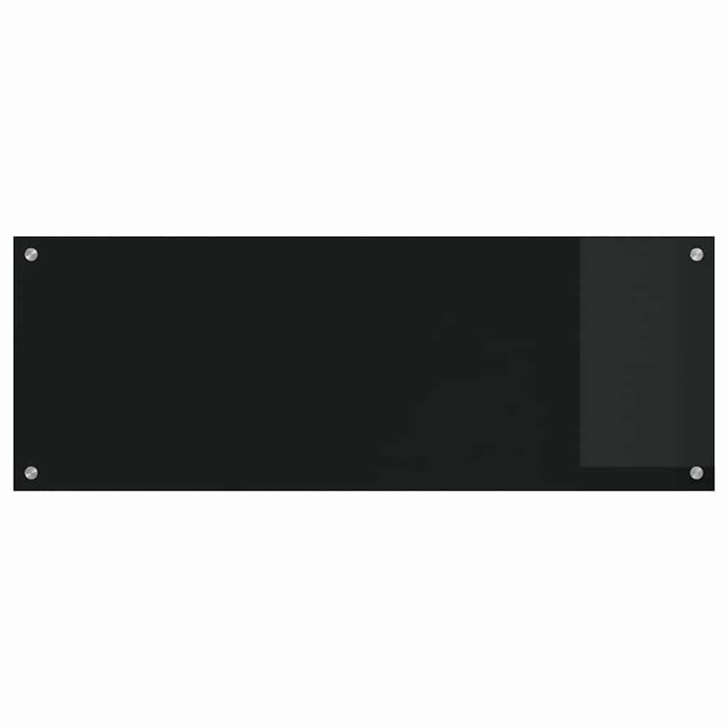 Konyhai Fali Csempe Fekete 110x40x0,6 cm Edzett Üveg