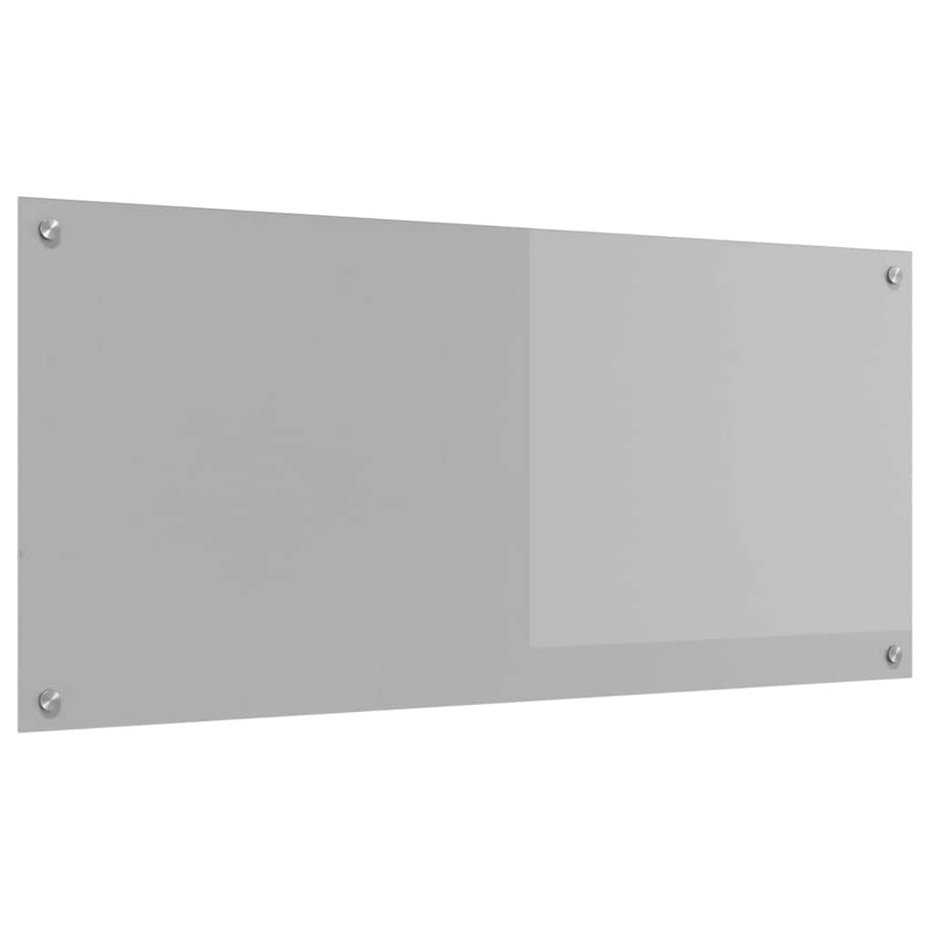 Konyhai Hátfal Világosszürke 110x50x0,6 cm Edzett Üveg