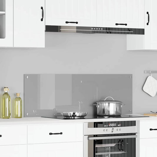 Konyhai Splashback Világosszürke 120x40x0,6 cm Edzett Üveg