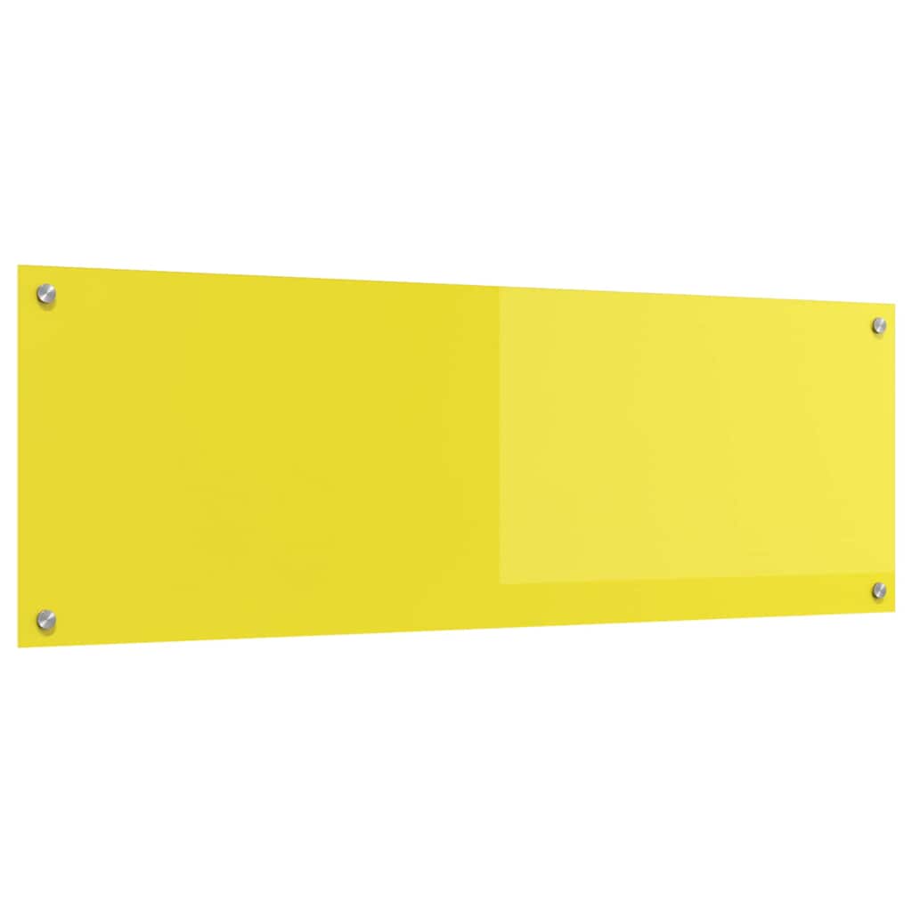 Konyhai Hátfal Sárga 120x40x0,6 cm Edzett Üvegből
