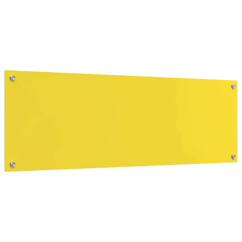 Konyhai Hátfal Sárga 120x40x0,6 cm Edzett Üvegből