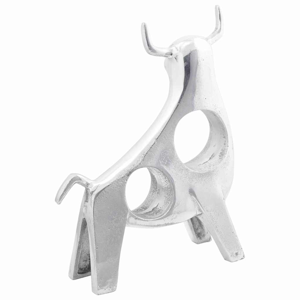 Bika szobor Ezüst 22 x 9.5 x 34 cm Alumínium