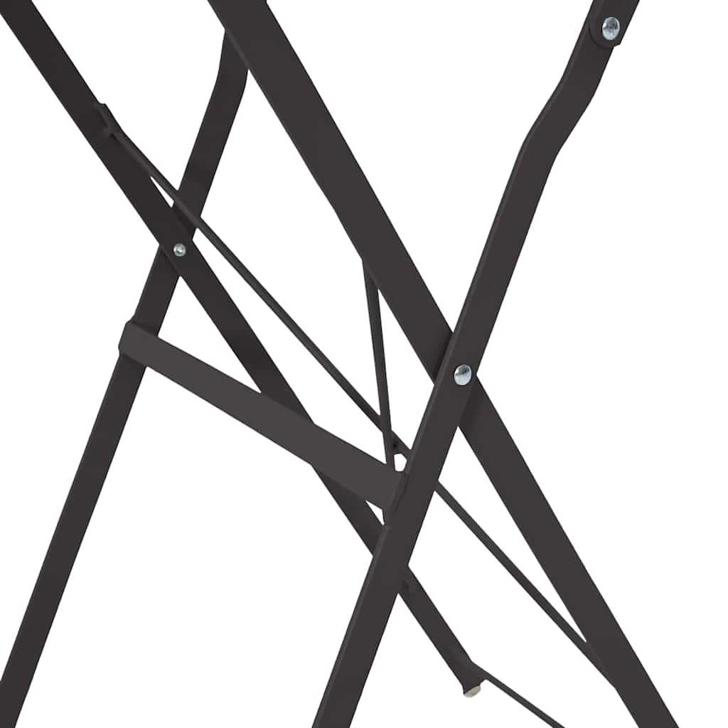 Bisztróasztal Antracit Ø50x71 cm Porfestett acél