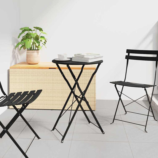 Bisztróasztal Antracit Ø50x71 cm Porfestett acél