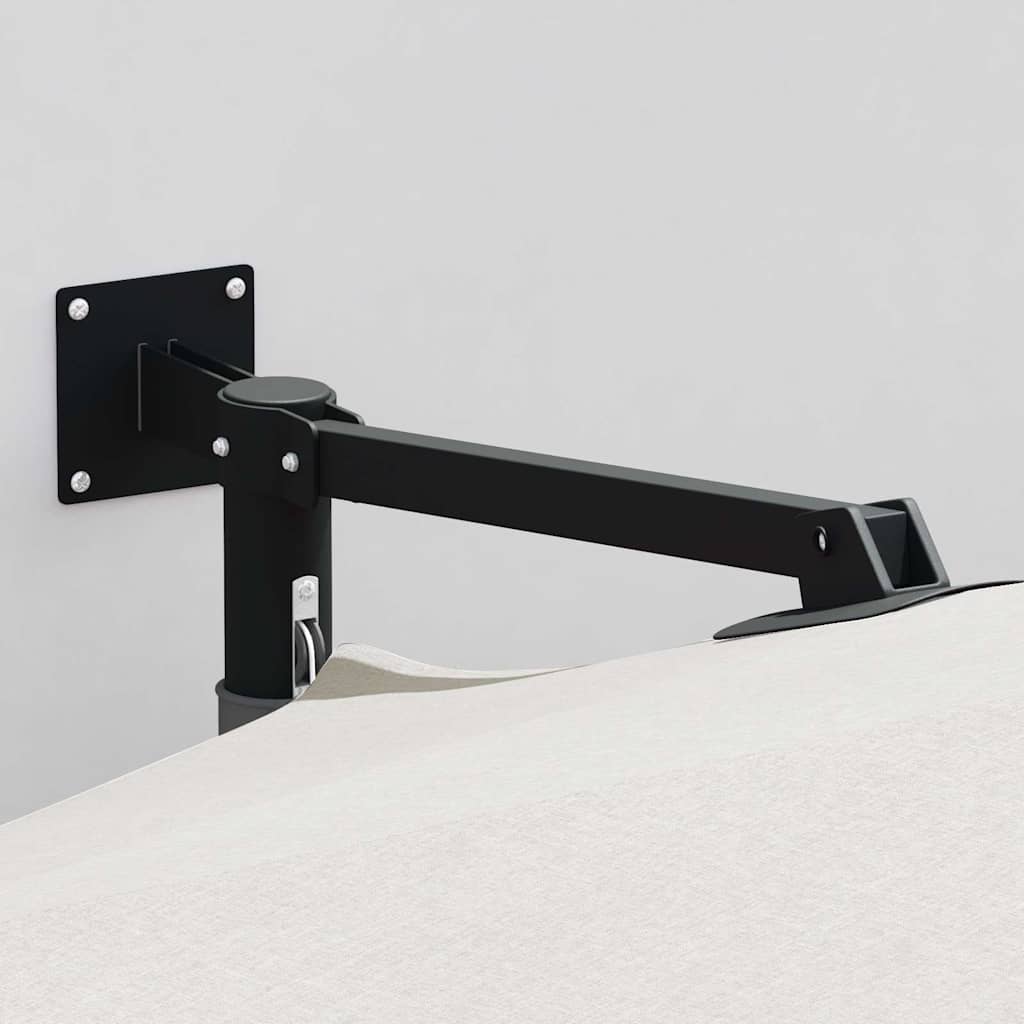 Kerti napernyő Beige és fekete 248 x 248 x 148 cm