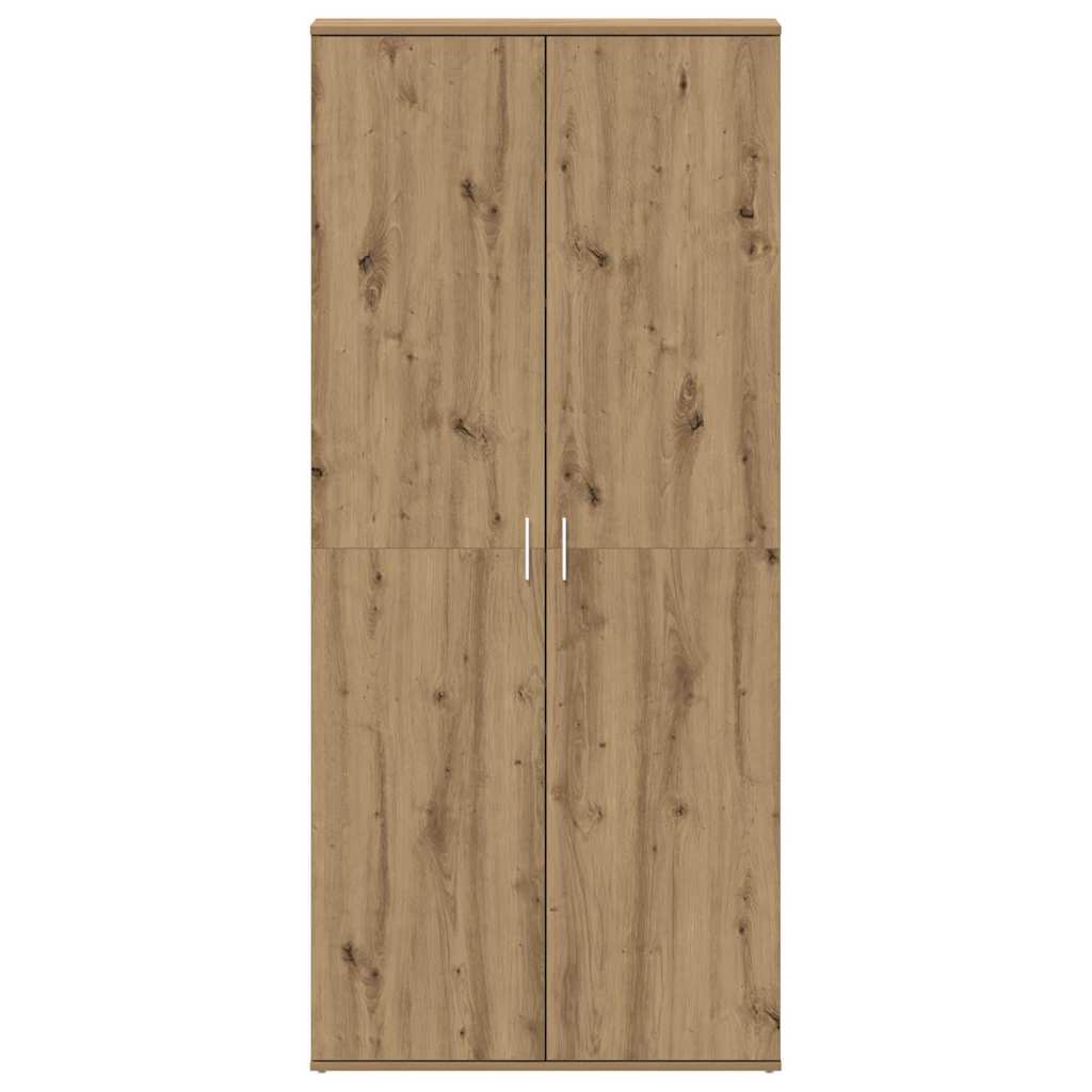 Cipőszekrény ajtóval Barna 80 x 39 x 180 cm Faanyag