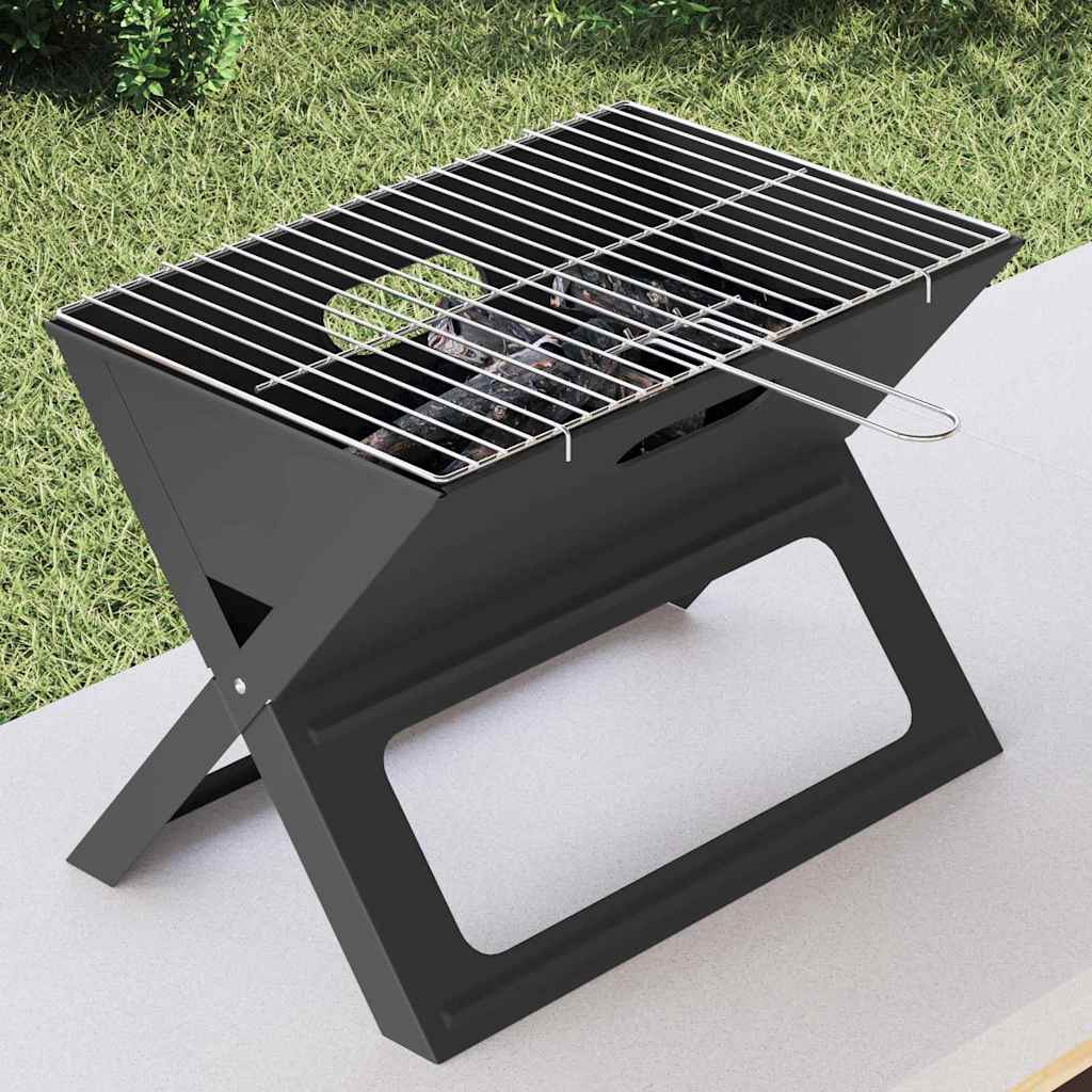 Kültéri grill Fekete 46 x 30 x 31 cm Acél