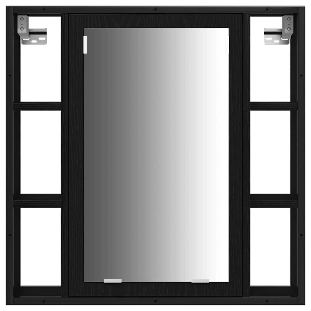 Fürdőszobai Mosdószekrények 3 pcs Fekete 80 x 30 x 60 cm