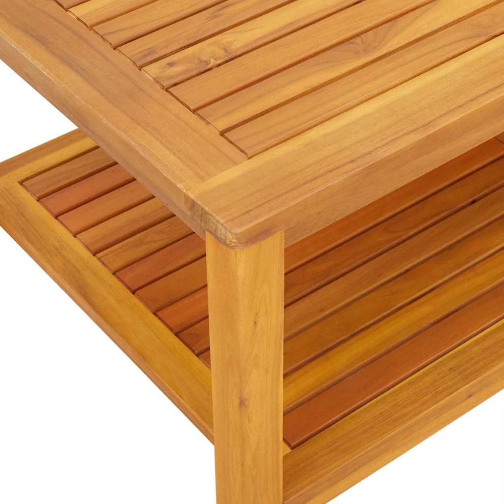 Dohányzóasztal Barna 70 x 40 x 45 cm tömör akácfa