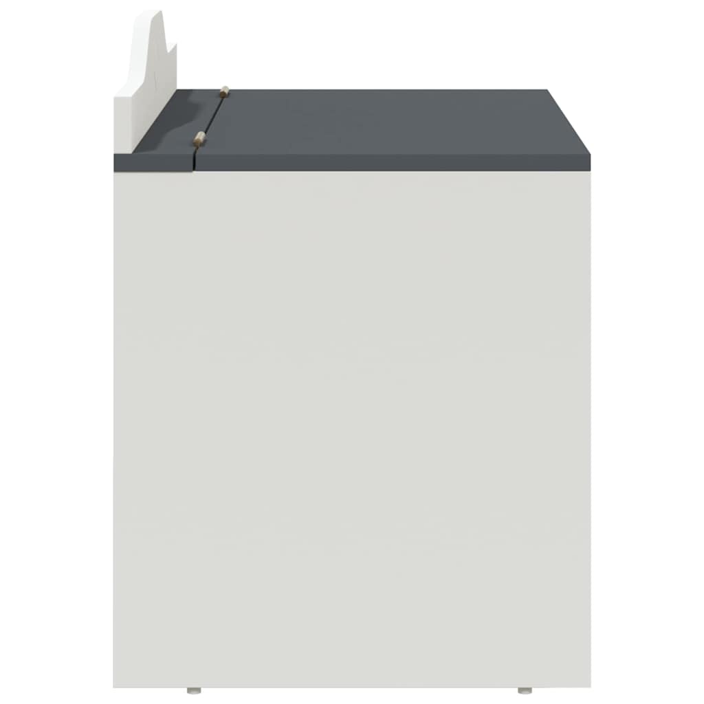 Játék Doboz tárolóval Szürke és fehér 73 x 33 x 55 cm Faanyag