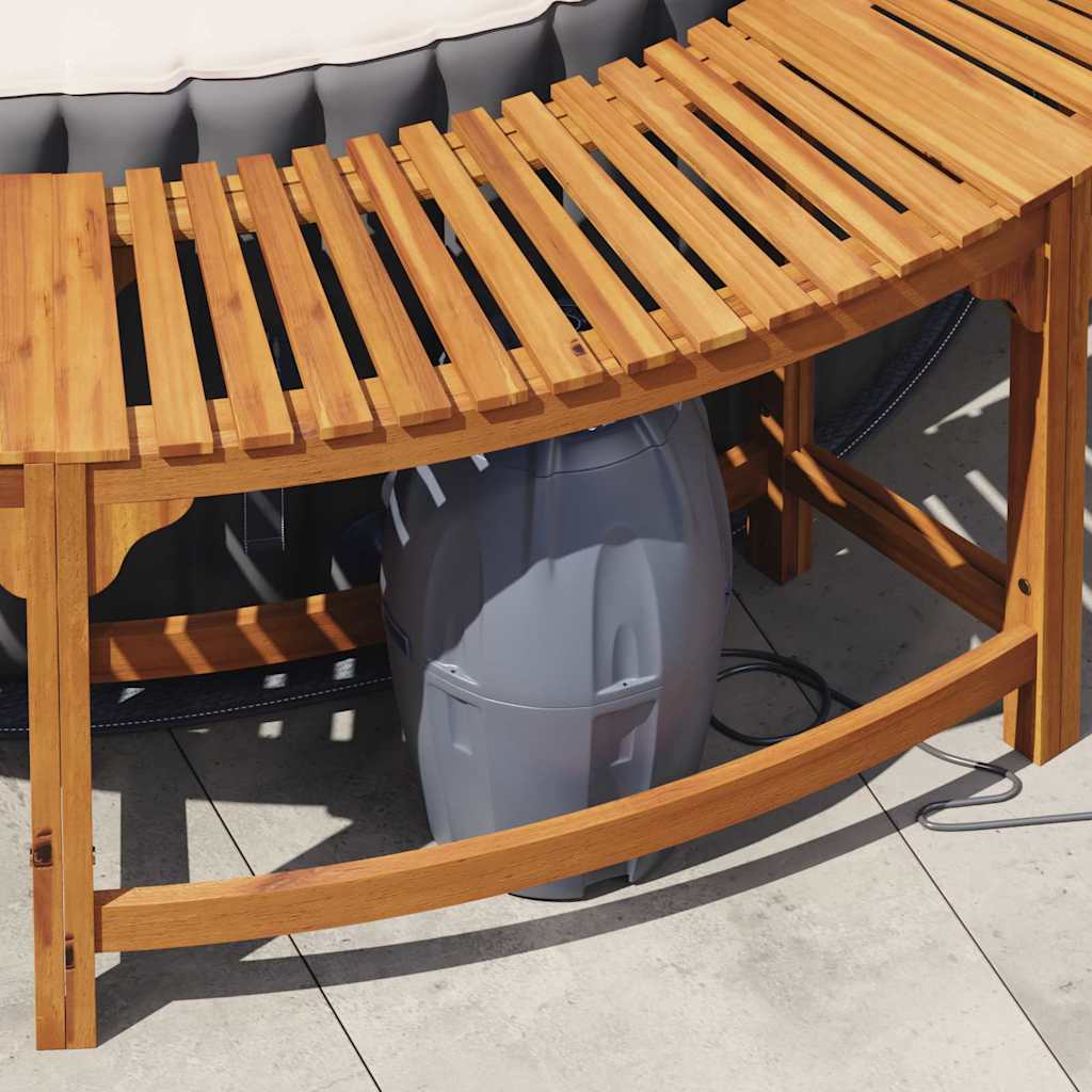 Kerek Meleg Vizes Kád Kerítés Barna Ø255 cm tömör akácfa