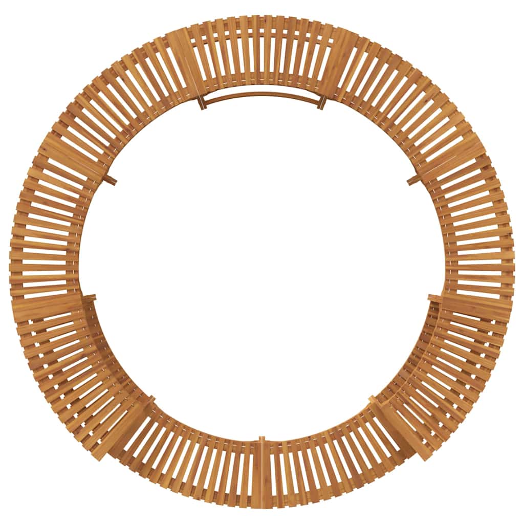 Kerek Meleg Vizes Kád Kerítés Barna Ø255 cm tömör akácfa