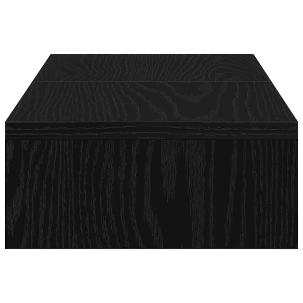 fekete tölgy szerelt fa állítható monitorállvány 60x24x10,5 cm