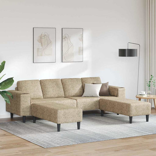 Kanapé Szett 3 pcs Világosszürke Műbőr velúr