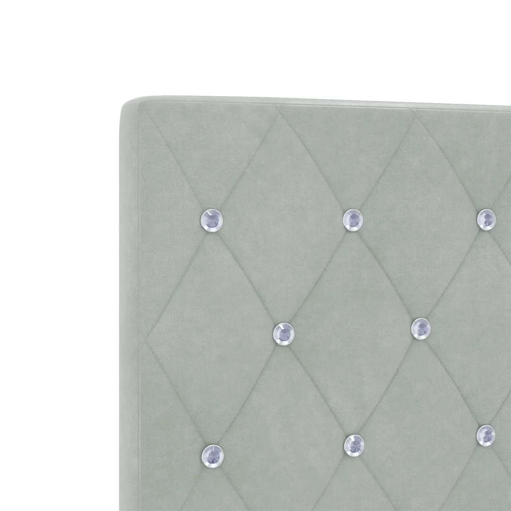 Bársony Fejtámla Argyle fejtámlával Világosszürke 90 cm Bársony