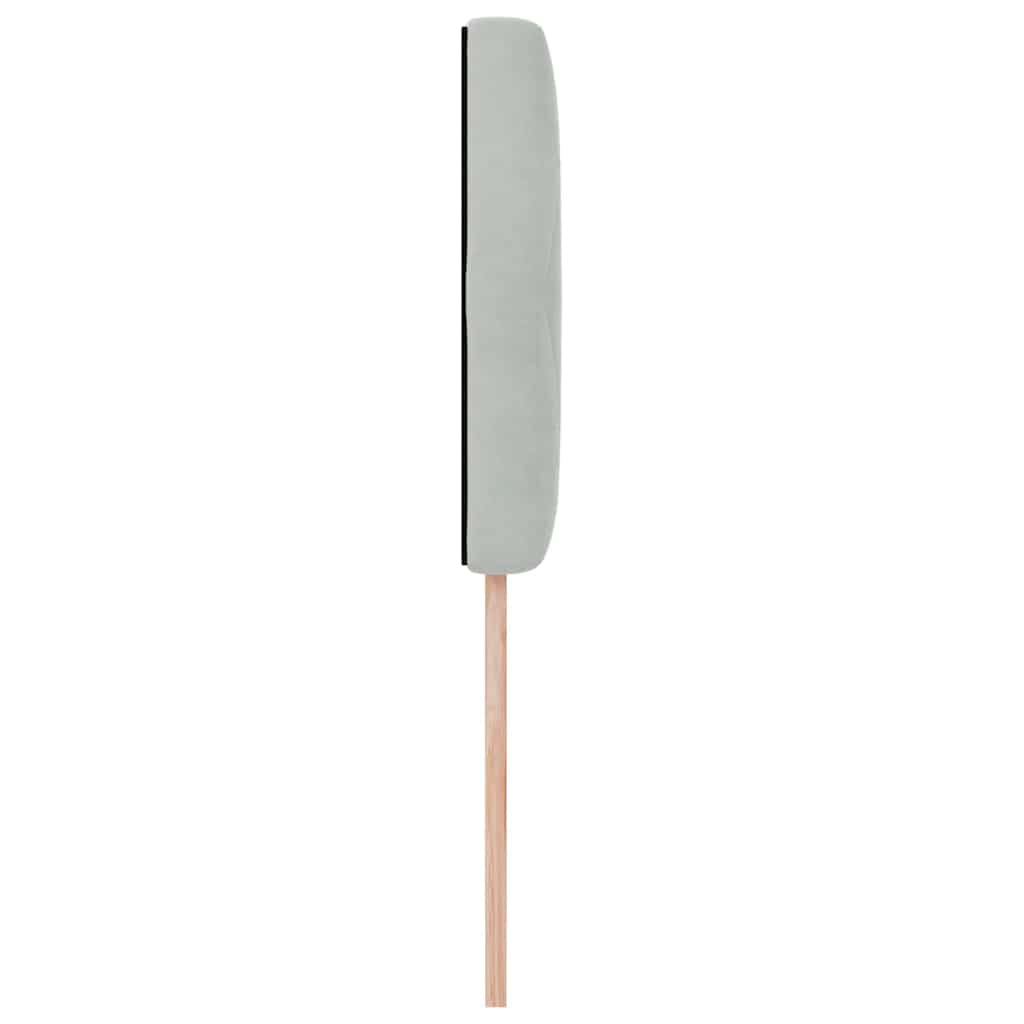 Bársony Fejtámla Argyle fejtámlával Világosszürke 90 cm Bársony